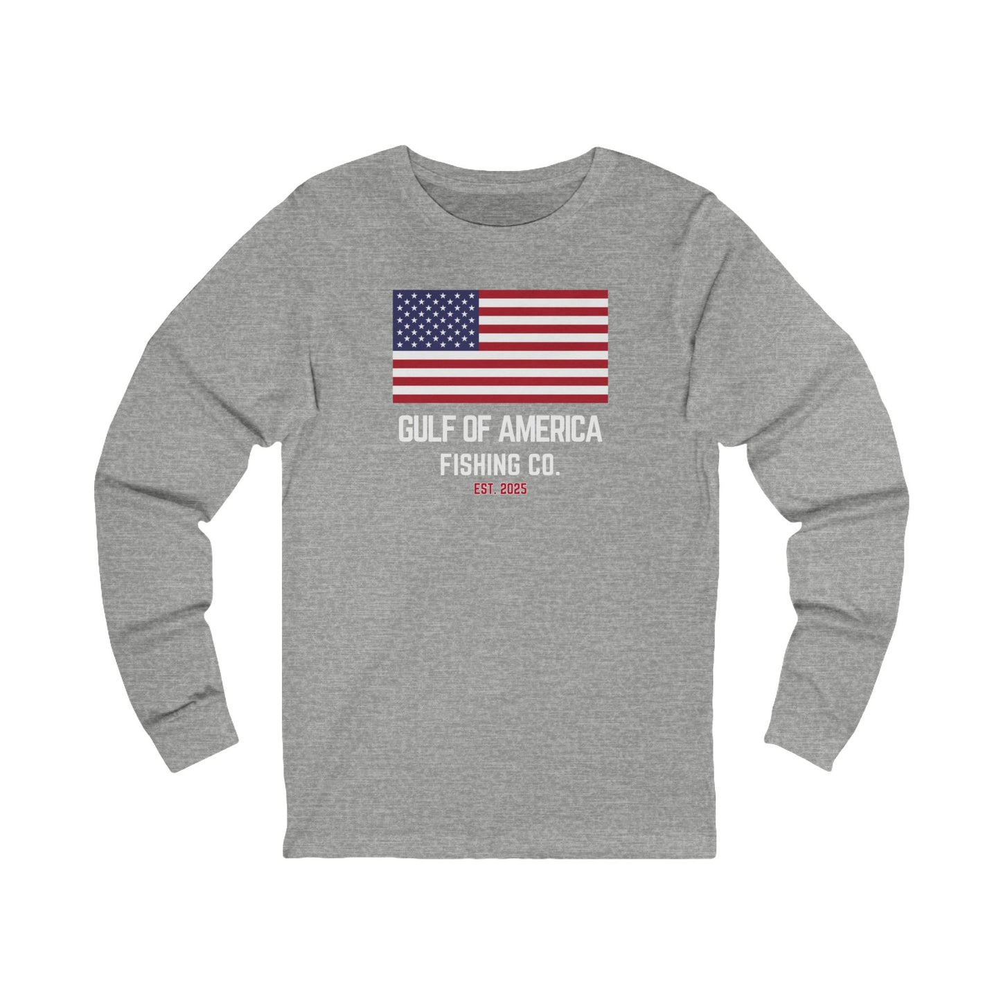 Unisex Jersey Long Sleeve Gulf of America Fishing Co Large Flag