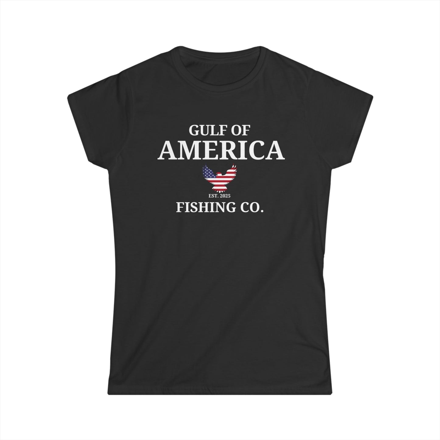 Women's Softstyle Tee Gulf of America Fishing Co with Eagle