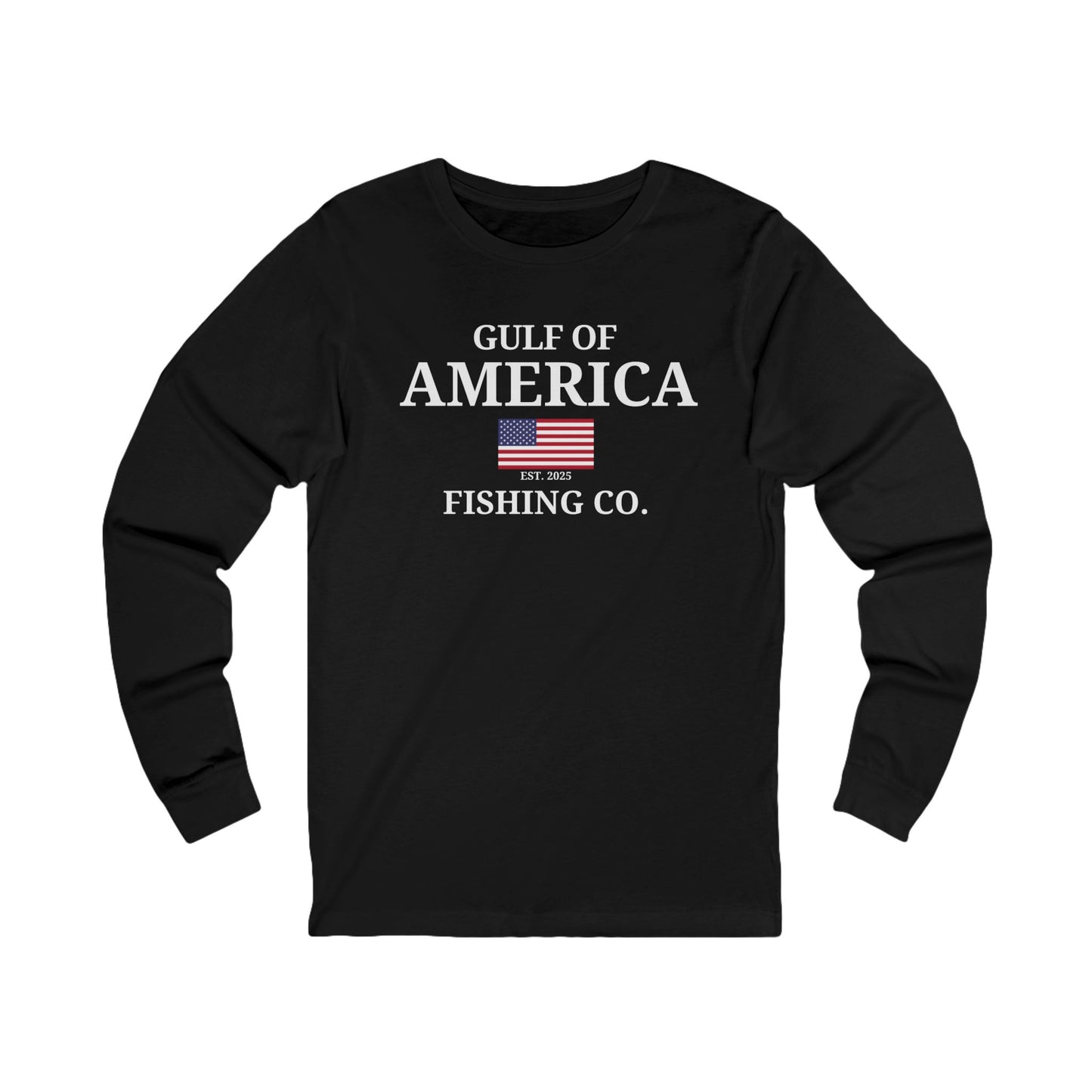 Unisex Jersey Long Sleeve Gulf of America Fishing Co with Flag