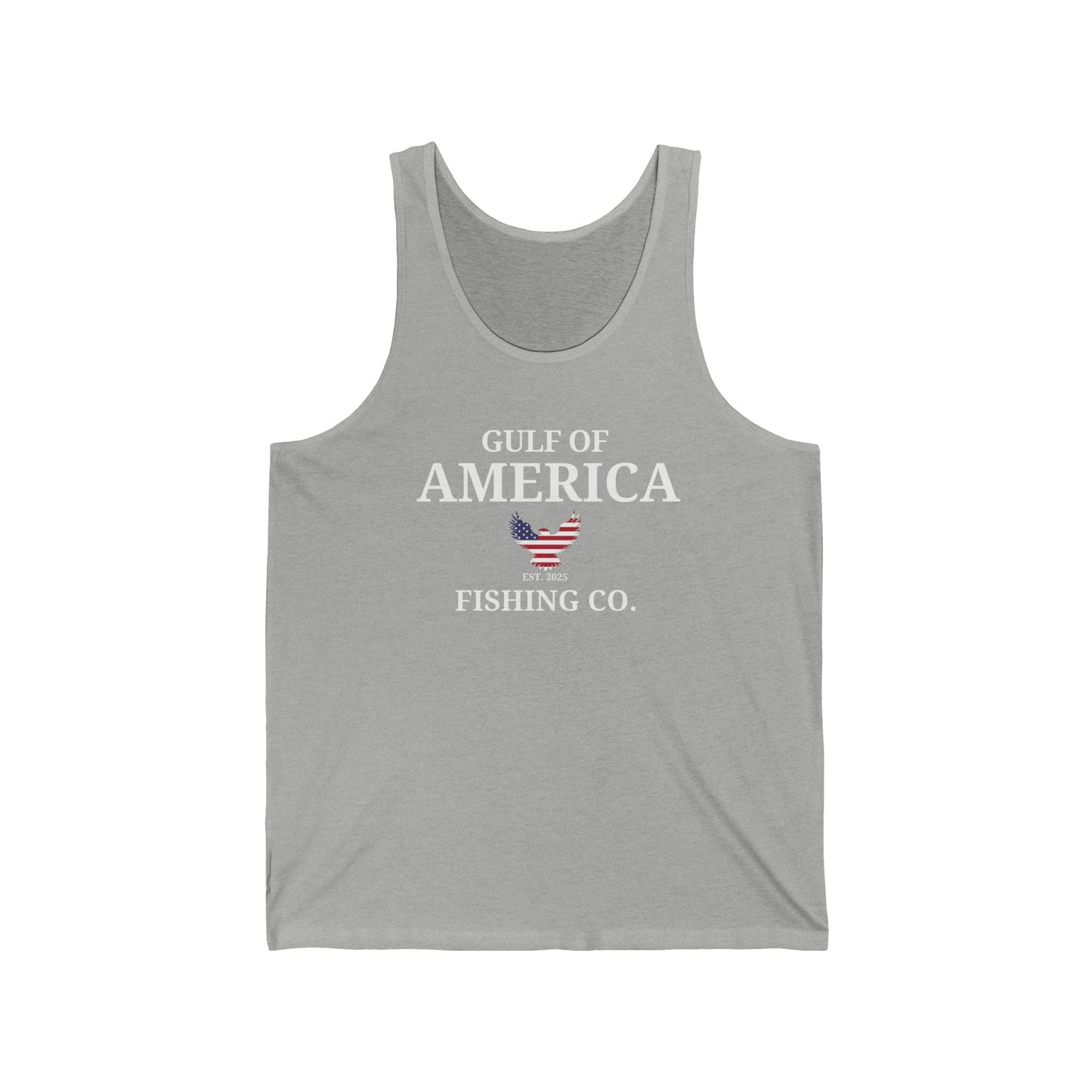 Unisex Jersey Tank Gulf of America Fishing Co with Eagle