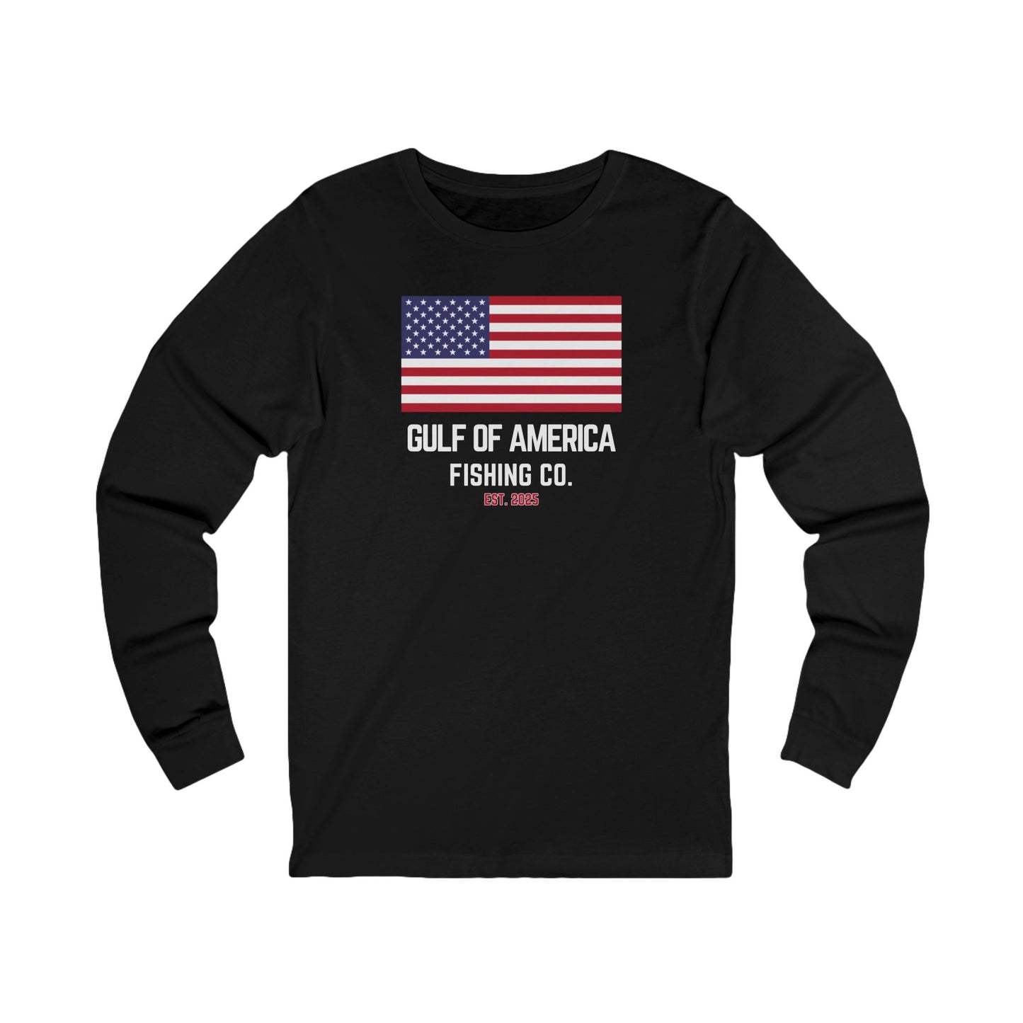 Unisex Jersey Long Sleeve Gulf of America Fishing Co Large Flag