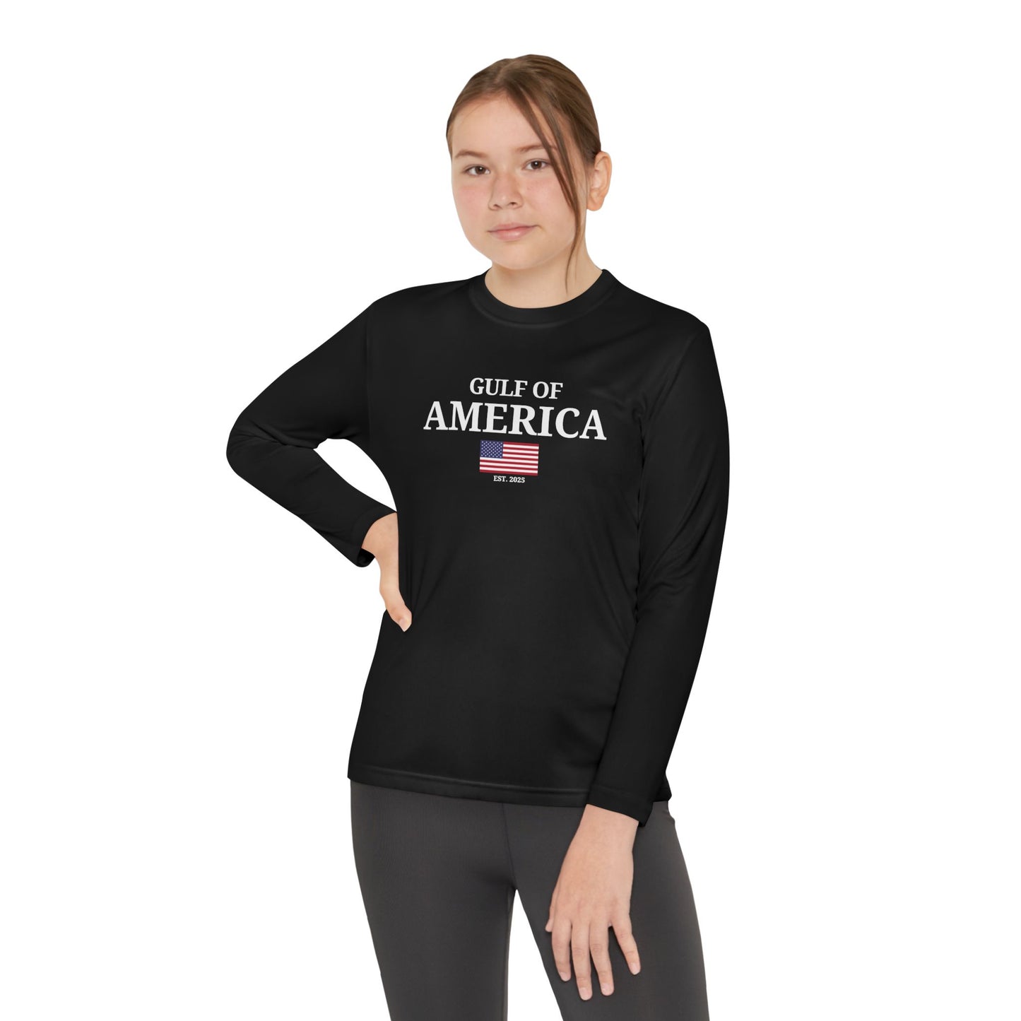 Youth Long Sleeve Competitor Tee Gulf of America Flag