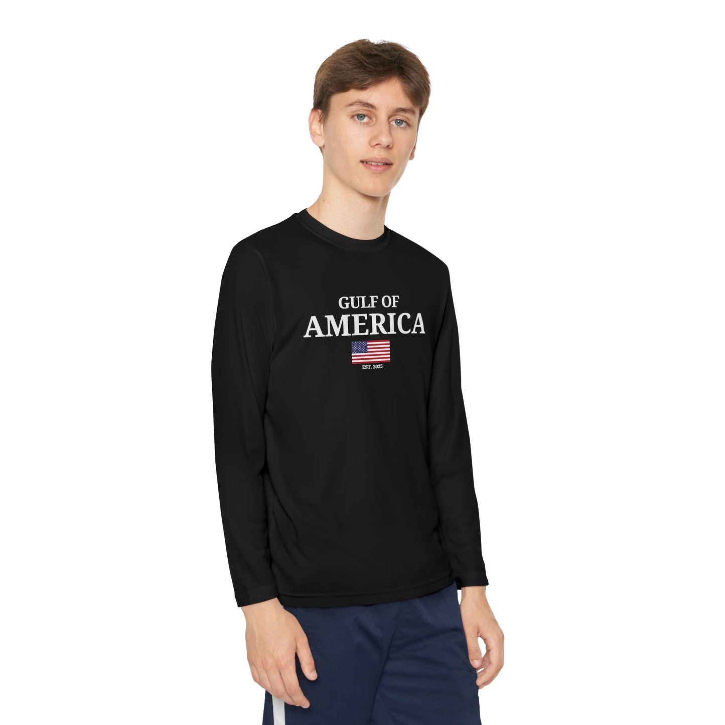 Youth Long Sleeve Competitor Tee Gulf of America Flag