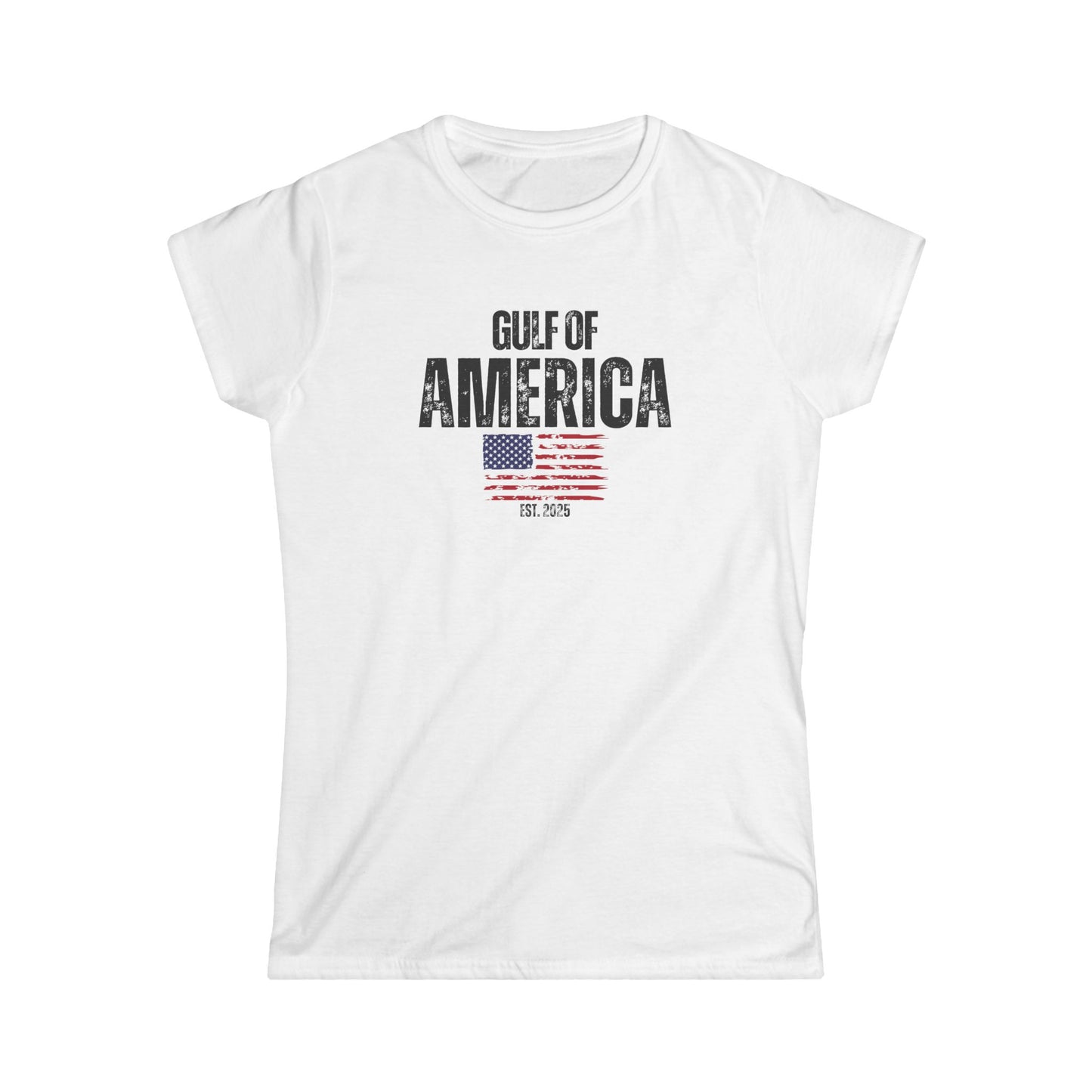 Women's Softstyle Tee Gulf of America Distressed Flag