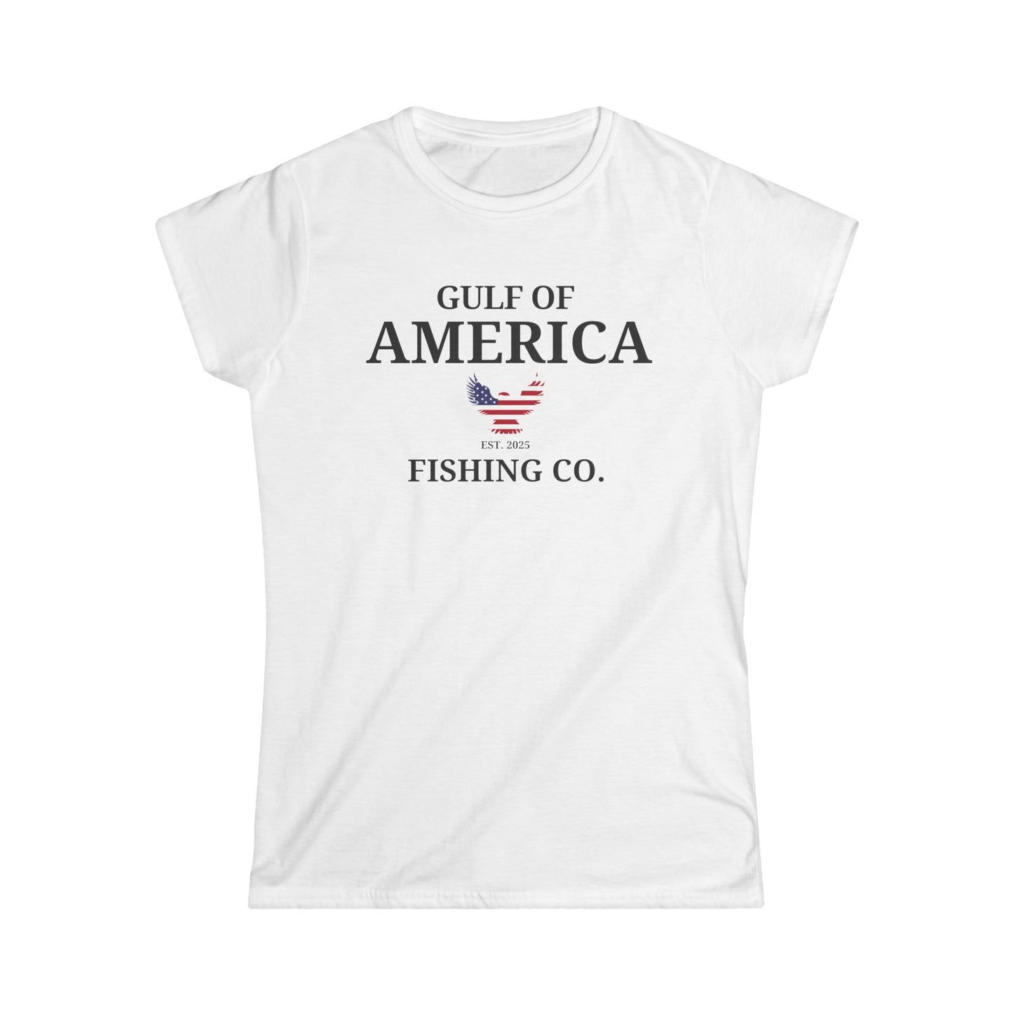 Women's Softstyle Tee Gulf of America Fishing Co with Eagle