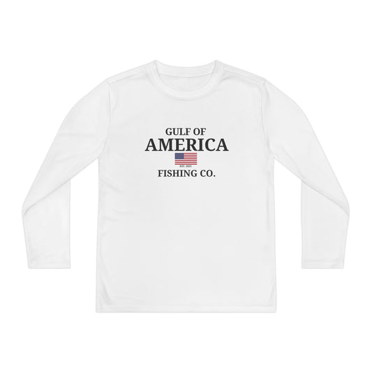 Youth Long Sleeve Competitor Tee Gulf of America Fishing Co Flag