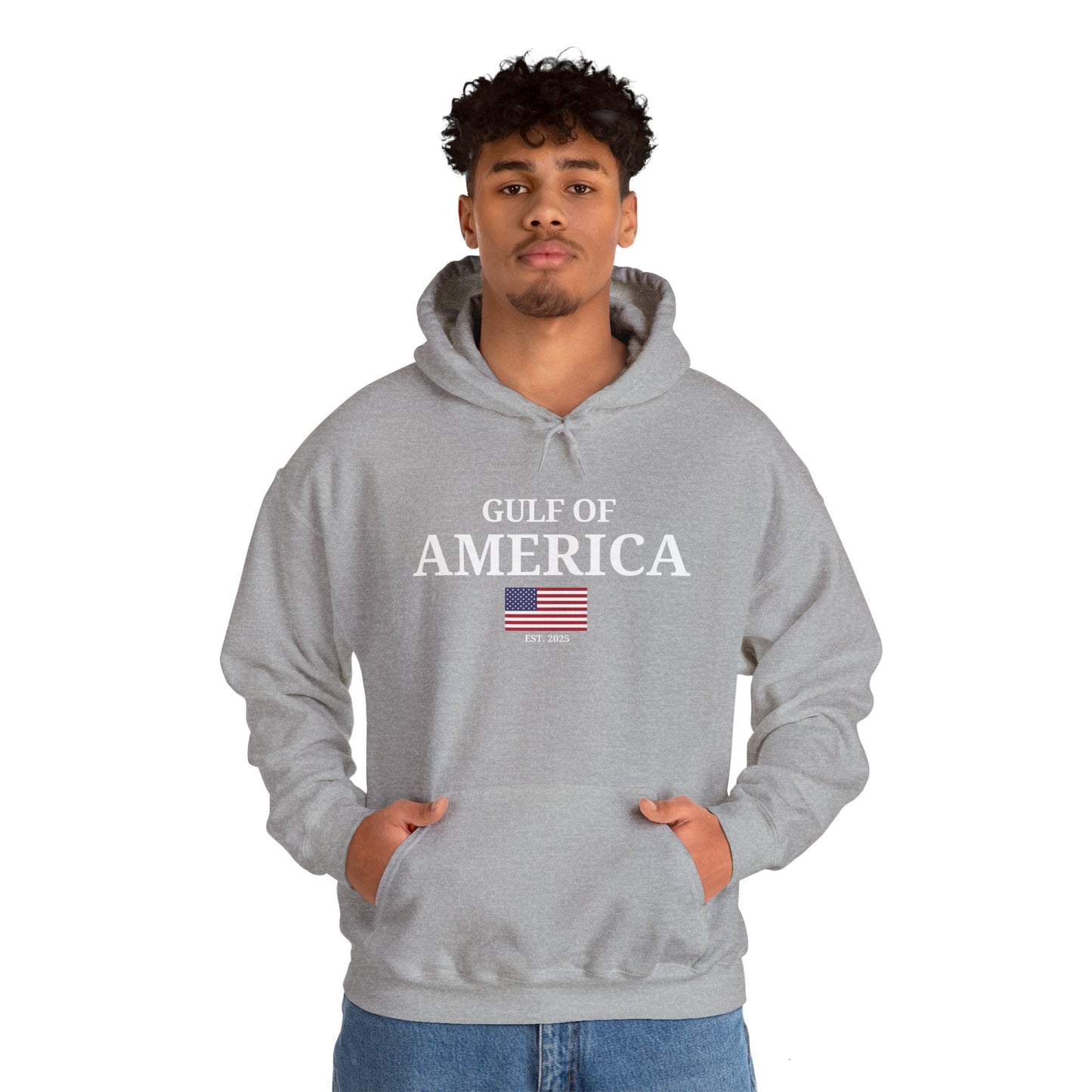 Unisex Heavy Blend™ Hooded Sweatshirt Gulf of America with Flag