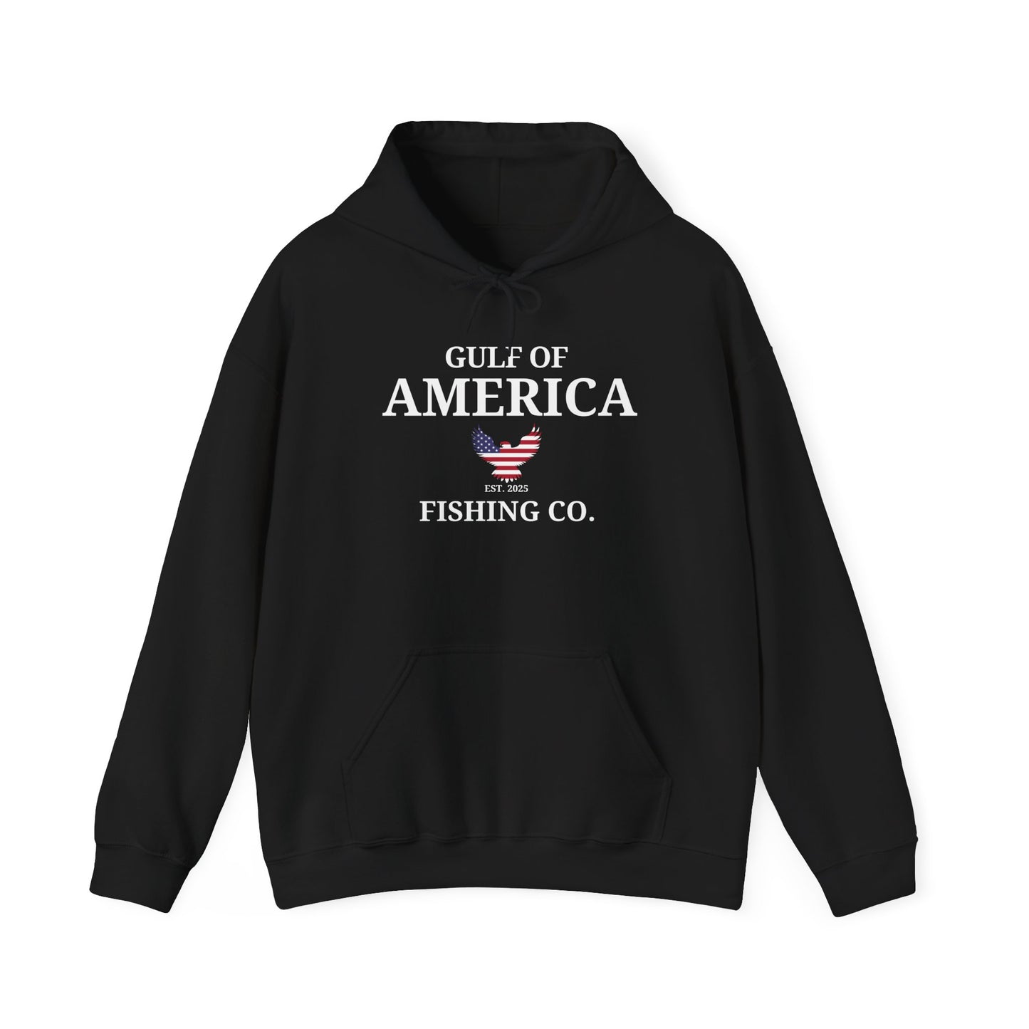 Unisex Heavy Blend™ Hooded Sweatshirt Gulf of America Fishing Co with Eagle