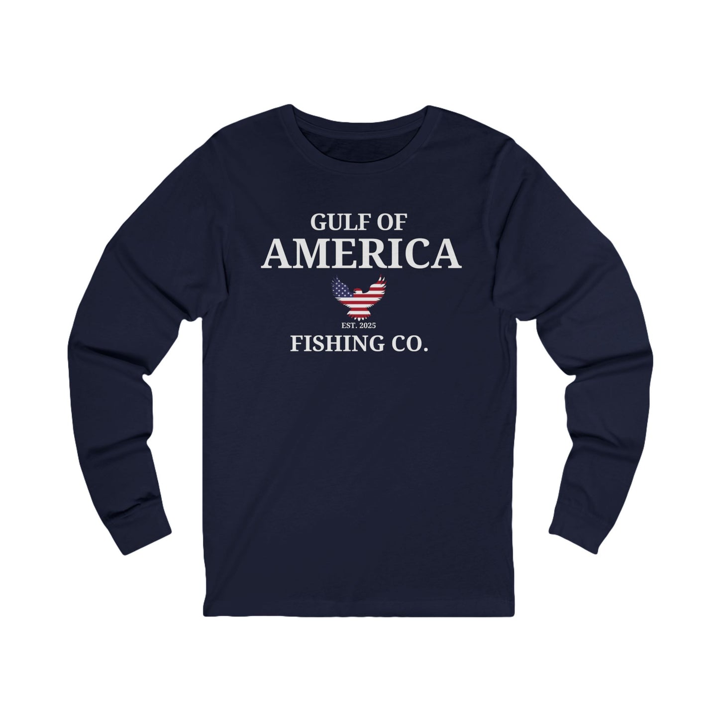 Unisex Jersey Long Sleeve Gulf of America Fishing Co with Eagle