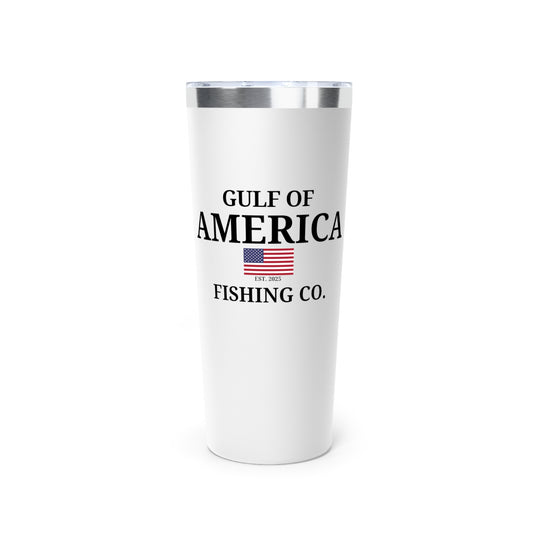 Gulf of America Fishing Co Flag Copper Vacuum Insulated Tumbler, 22oz