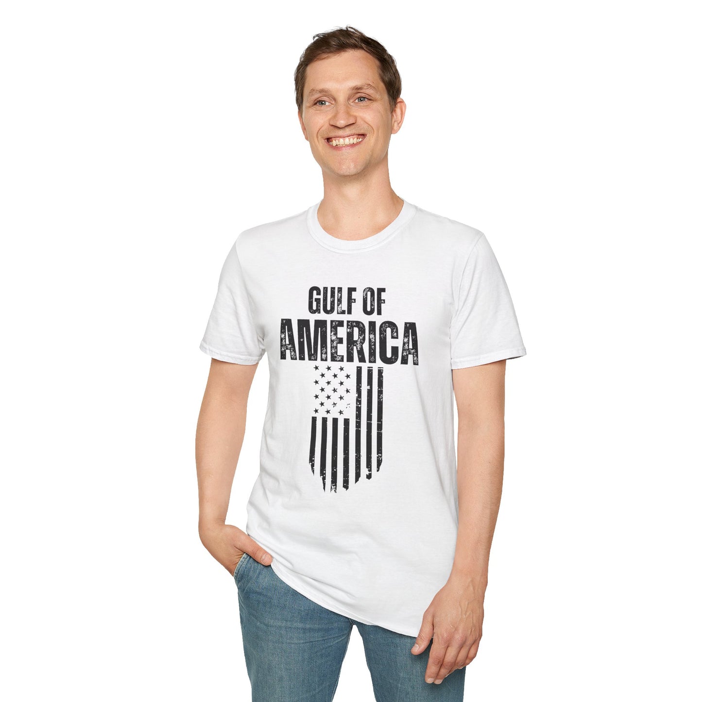 Unisex Softstyle T-Shirt Gulf of America Distressed Flag