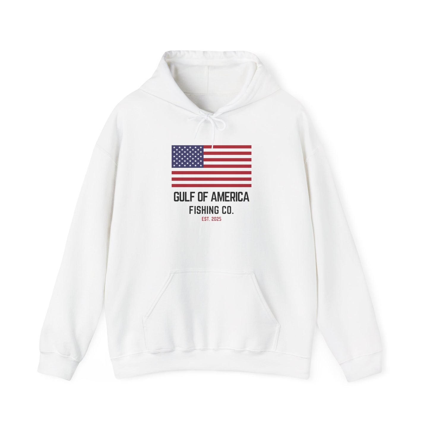 Unisex Heavy Blend™ Hooded Sweatshirt Gulf of America Fishing Co Large Flag