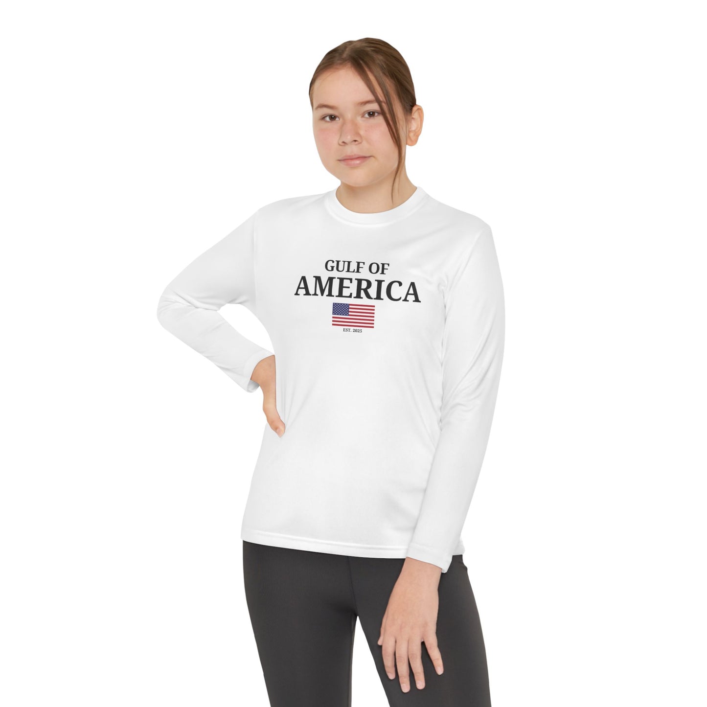 Youth Long Sleeve Competitor Tee Gulf of America Flag