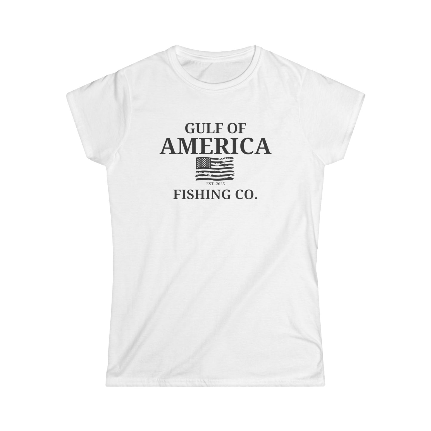 Women's Softstyle Tee Gulf of America Distressed Flag