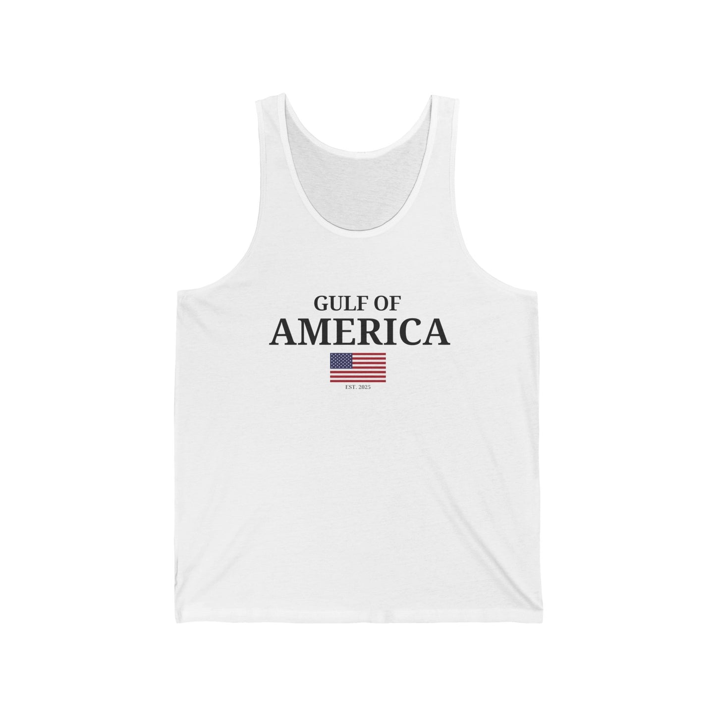 Unisex Jersey Tank Gulf of America with Flag