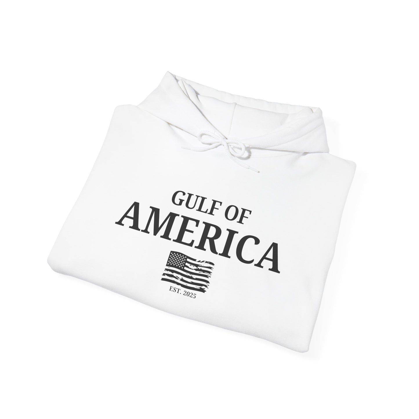 Unisex Heavy Blend™ Hooded Sweatshirt Gulf of America with Distressed Flag