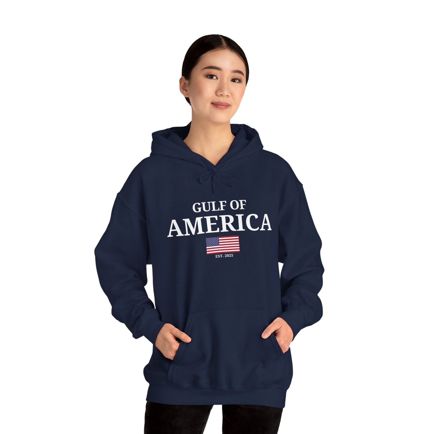 Unisex Heavy Blend™ Hooded Sweatshirt Gulf of America with Flag