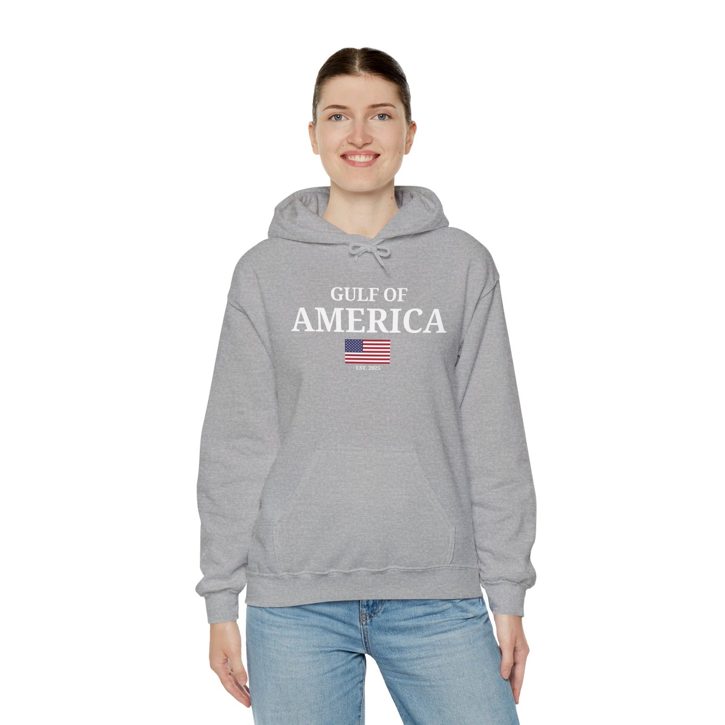 Unisex Heavy Blend™ Hooded Sweatshirt Gulf of America with Flag