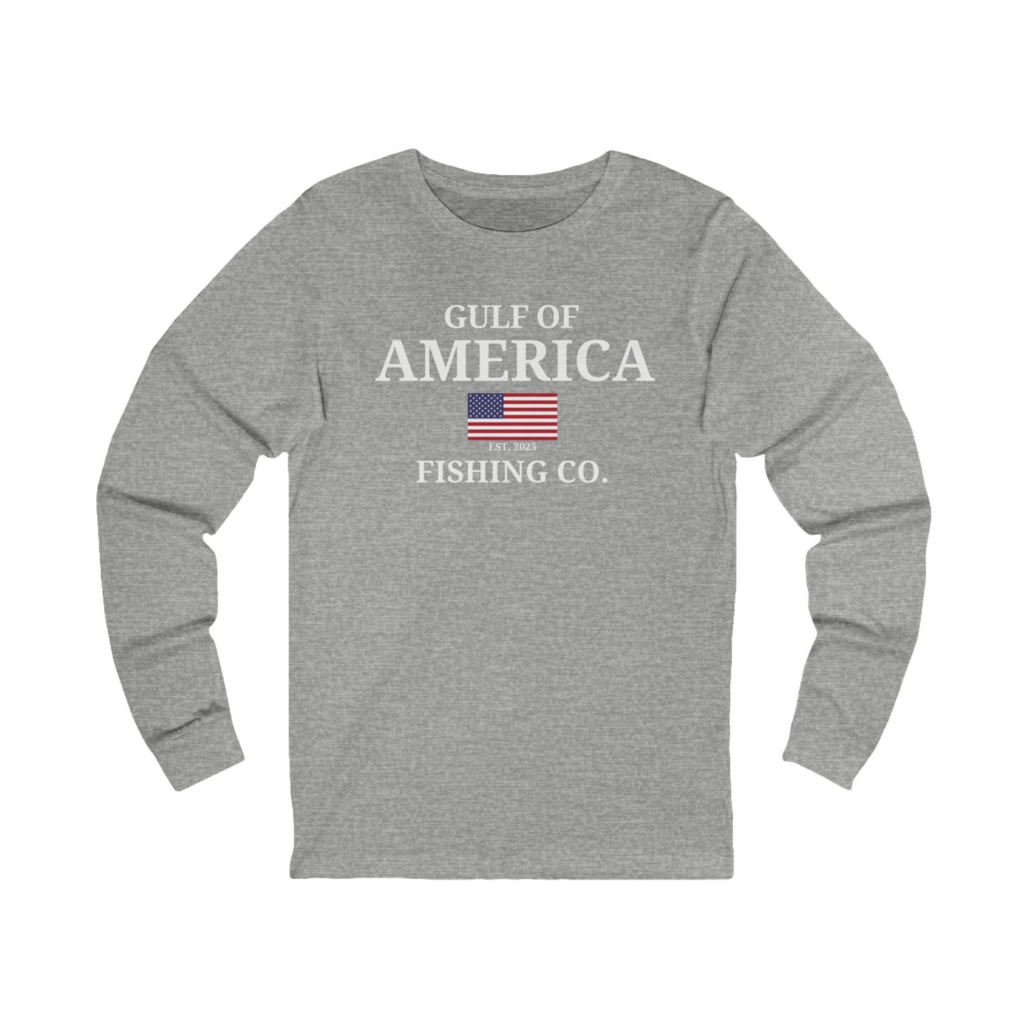 Unisex Jersey Long Sleeve Gulf of America Fishing Co with Flag