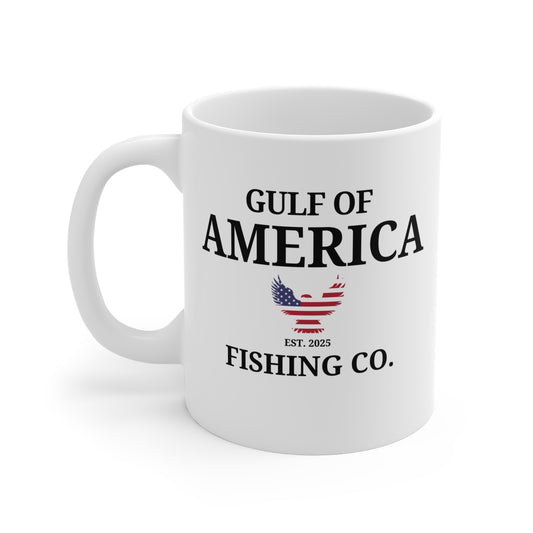 Gulf of America Fishing Co with Eagle Mug 11oz