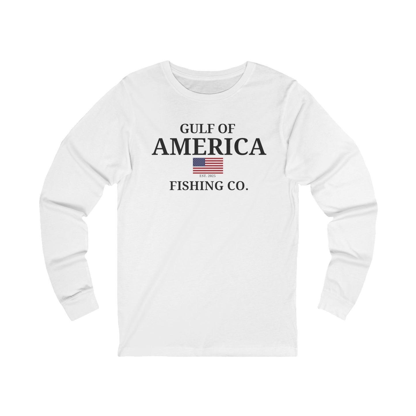 Unisex Jersey Long Sleeve Gulf of America Fishing Co with Flag