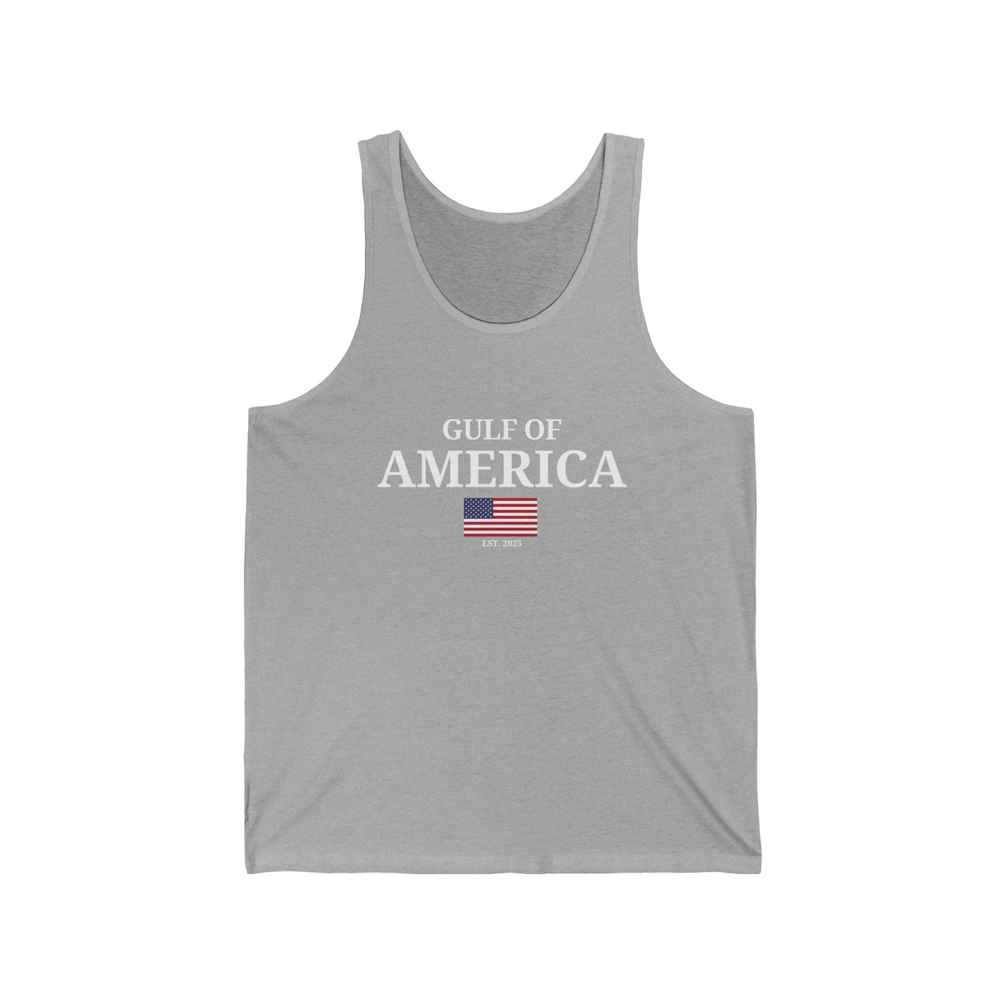 Unisex Jersey Tank Gulf of America with Flag