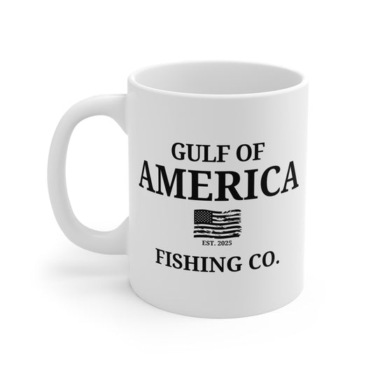 Gulf of America Fishing Co Distressed Flag Mug 11oz