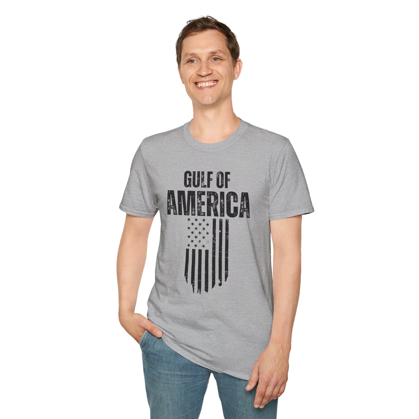 Unisex Softstyle T-Shirt Gulf of America Distressed Flag