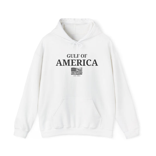 Unisex Heavy Blend™ Hooded Sweatshirt Gulf of America with Distressed Flag