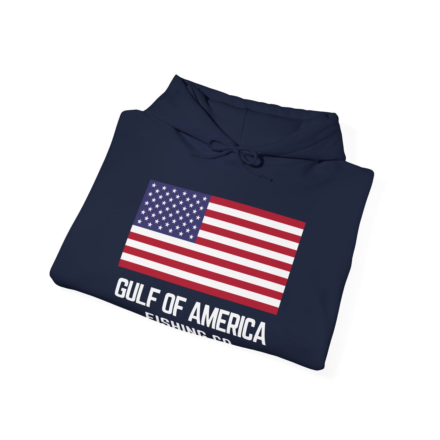 Unisex Heavy Blend™ Hooded Sweatshirt Gulf of America Fishing Co Large Flag