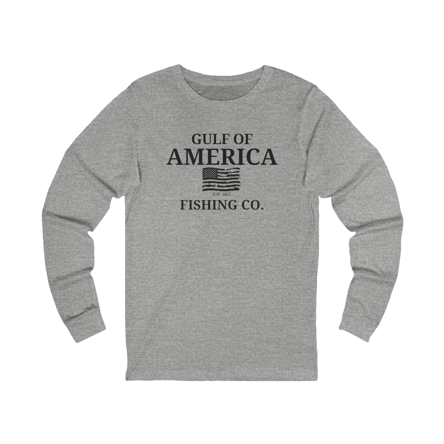 Unisex Jersey Long Sleeve Gulf of America Fishing Co Distressed Flag