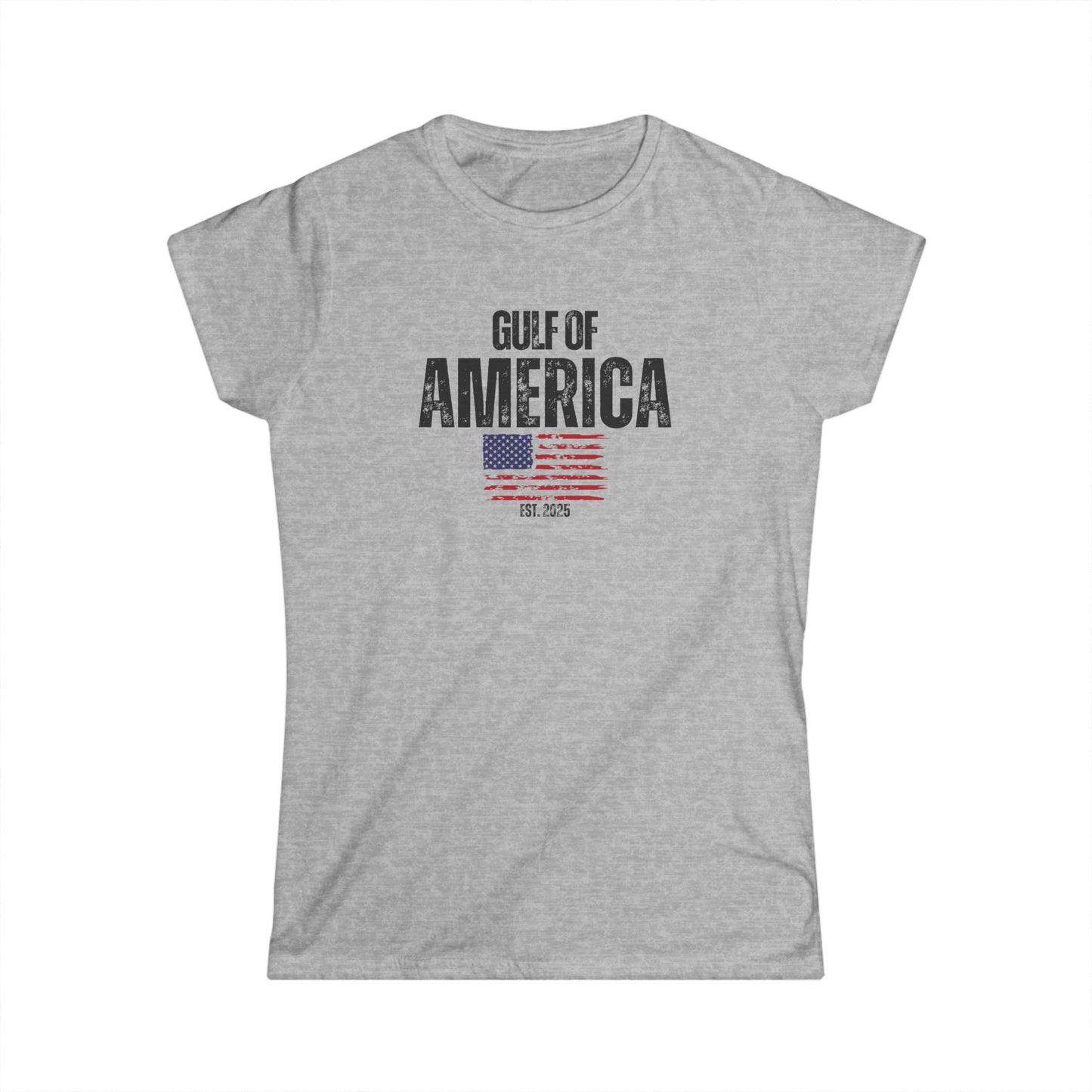 Women's Softstyle Tee Gulf of America Distressed Flag