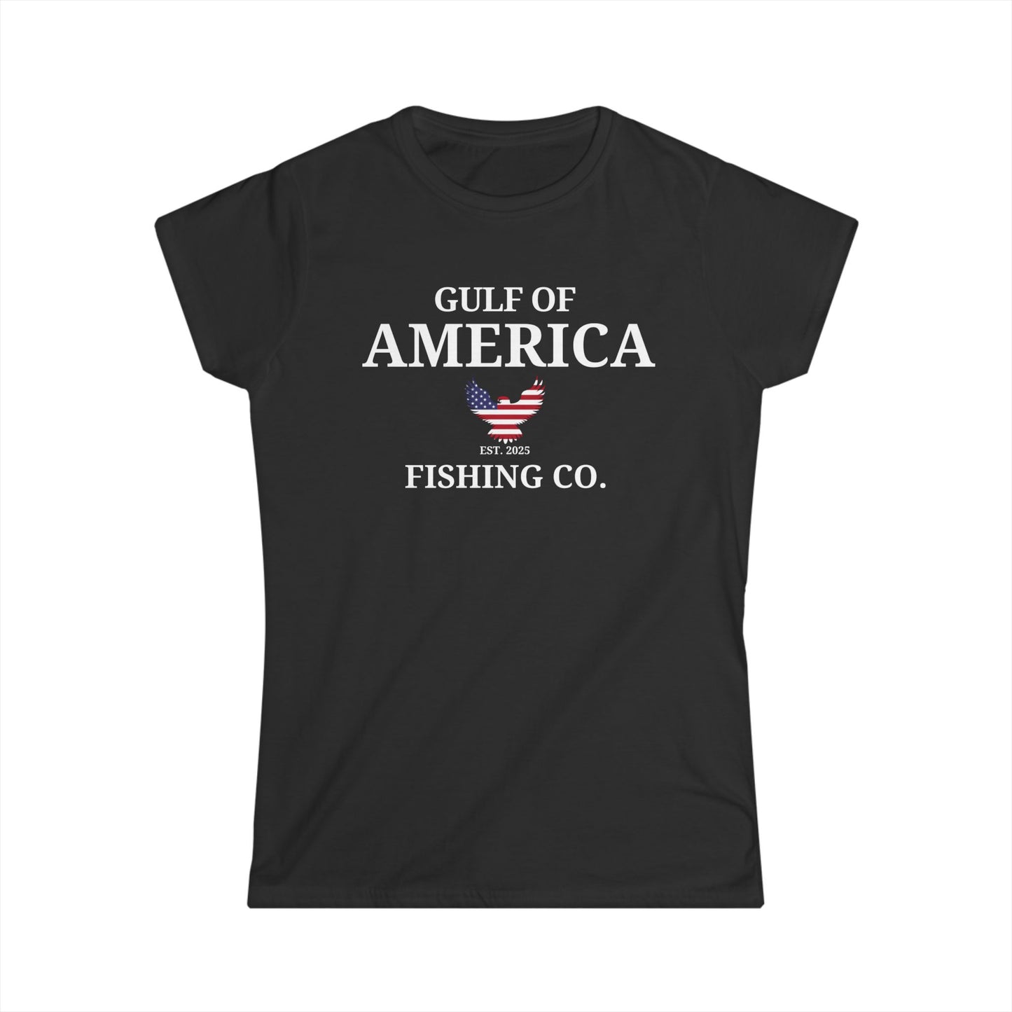 Women's Softstyle Tee Gulf of America Fishing Co with Eagle