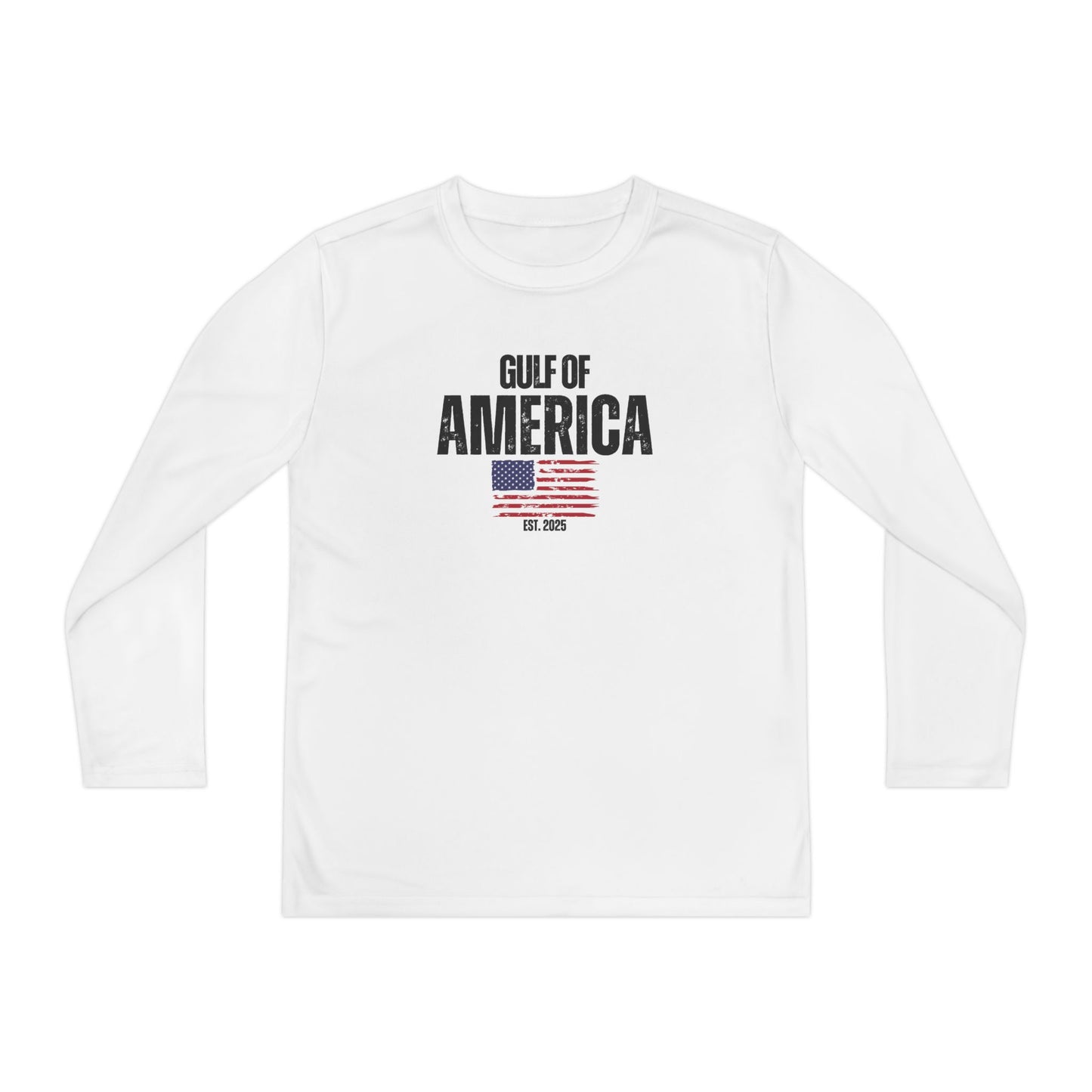 Youth Long Sleeve Competitor Tee Gulf of America Distressed Flag